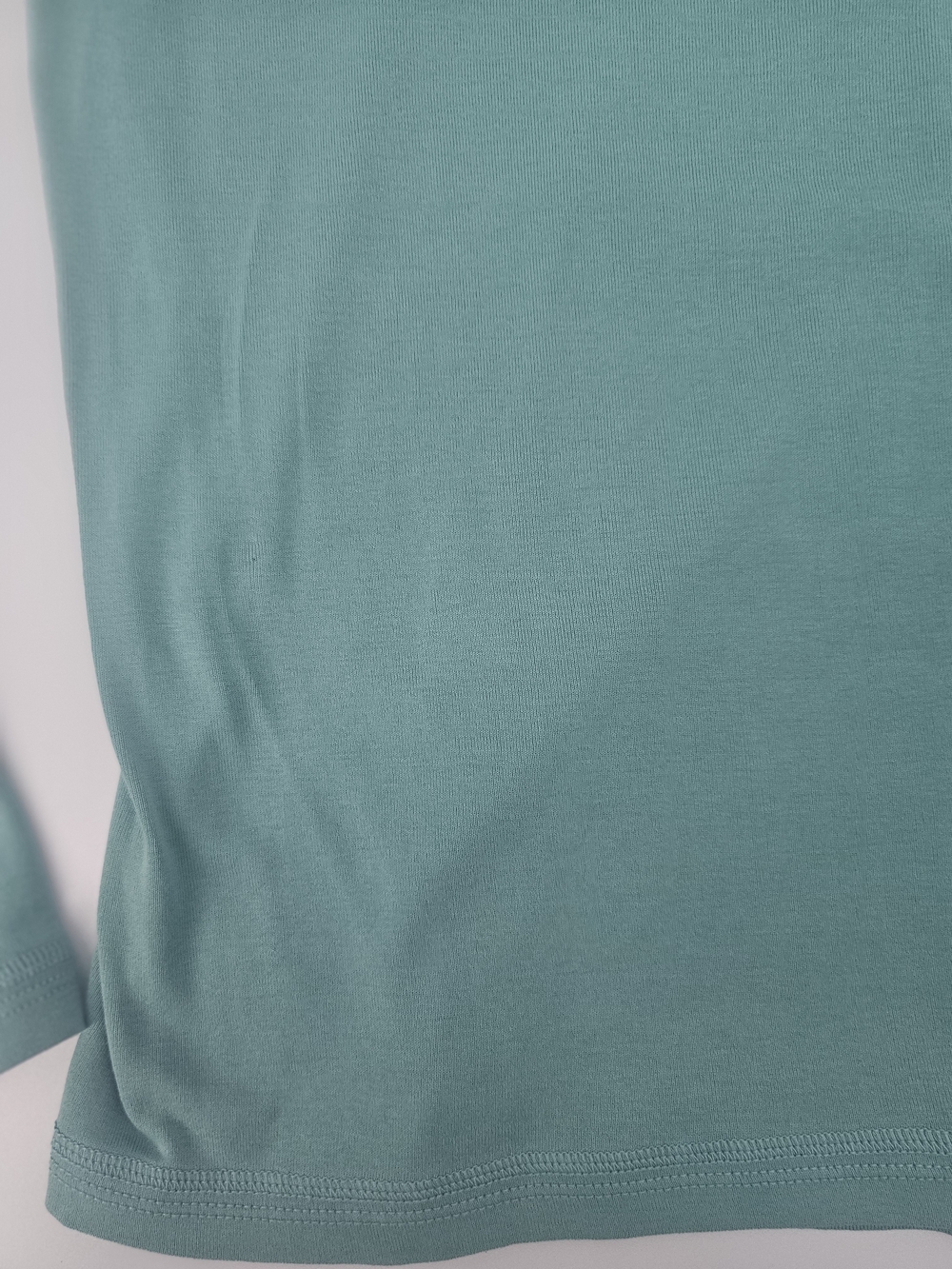 Tommy Bahama Relax Women's Long Sleeve Cotton Tee Aqua Teal Crew Neck Top S - Picture 6 of 7